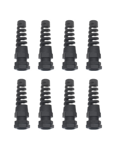 Conector de Cable Impermeable HAJXZH PG11 Negro 8 Piezas
