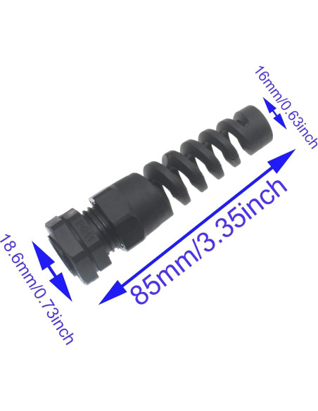 Conector de Cable Impermeable HAJXZH PG11 Negro 8 Piezas Conector de Cable Impermeable HAJXZH PG11 Negro 8 Piezas