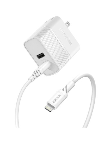 Cargador de pared USB-A OtterBox 24W + Cable Lightning 1M