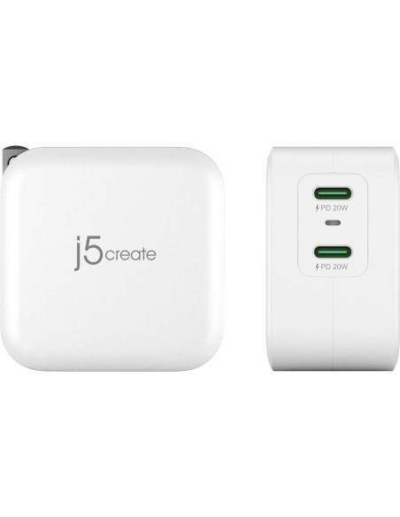 Cargador de pared USB C 40W j5create JUP2440 - Carga rápida Cargador de pared USB C 40W j5create JUP2440 - Carga rápida