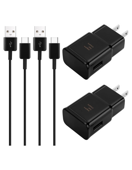Cargador Rápido Samsung Tipo C 2.01m Negro - 2 Piezas Cargador Rápido Samsung Tipo C 2.01m Negro - 2 Piezas