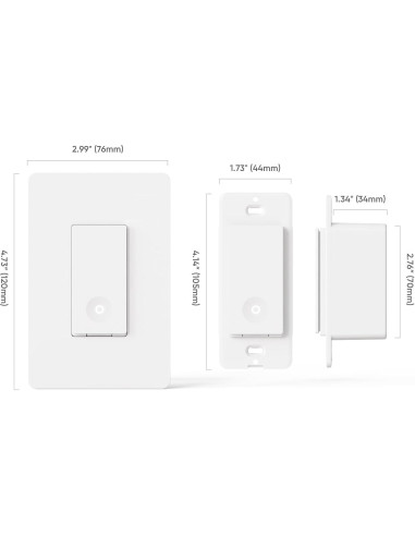 Interruptor de Luz Inteligente TREATLIFE 3 Vías Wi-Fi 2.4GHz