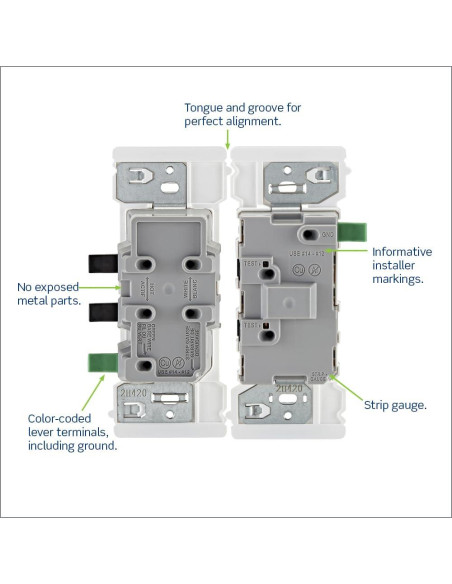 Interruptor de Palanca Leviton Edge 15A Blanco Paquete de 10 Interruptor de Palanca Leviton Edge 15A Blanco Paquete de 10