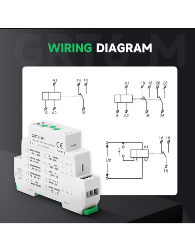 Relé de Tiempo Multifuncional GEYA GRT6-M1 10A 24V-240V