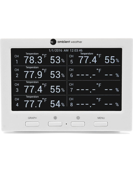Termo-Higrómetro Inalámbrico Ambient Weather WS-3000-X5 con 5 Sensores Termo-Higrómetro Inalámbrico Ambient Weather WS-3000-X5 con 5 Sensores