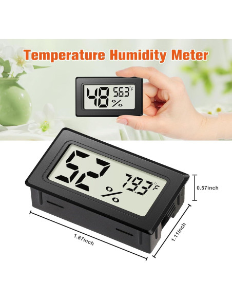 Paquete de 6 Mini Higrómetros Digitales JJMTDS - Medidor de Humedad y Temperatura Paquete de 6 Mini Higrómetros Digitales JJMTDS - Medidor de Humedad y Temperatura