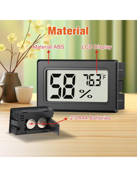 Paquete de 6 Mini Higrómetros Digitales JJMTDS - Medidor de Humedad y Temperatura Paquete de 6 Mini Higrómetros Digitales JJMTDS - Medidor de Humedad y Temperatura