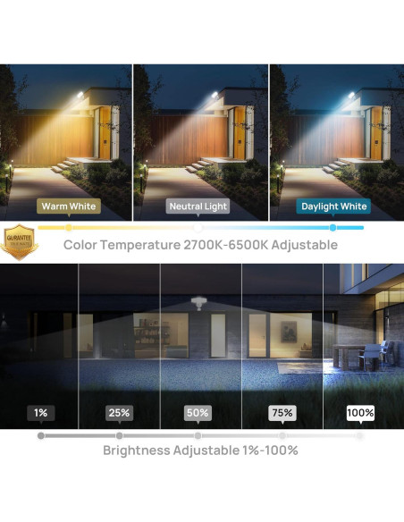 USTELLAR 2 Paquete 50W Luz LED de Seguridad Exterior Ajustable USTELLAR 2 Paquete 50W Luz LED de Seguridad Exterior Ajustable