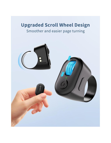 Anillo de Desplazamiento WEZAT T01 para TikTok y iPad - Negro