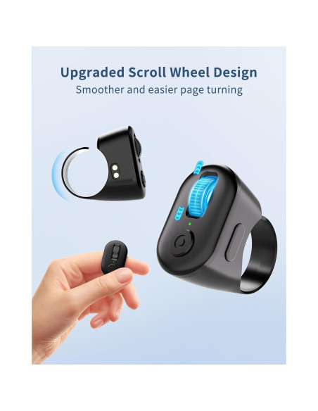 Anillo de Desplazamiento WEZAT T01 para TikTok y iPad - Negro Anillo de Desplazamiento WEZAT T01 para TikTok y iPad - Negro