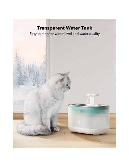 Fuente de Agua Automática PETLIBRO 2.1L Acero Inoxidable Fuente de Agua Automática PETLIBRO 2.1L Acero Inoxidable