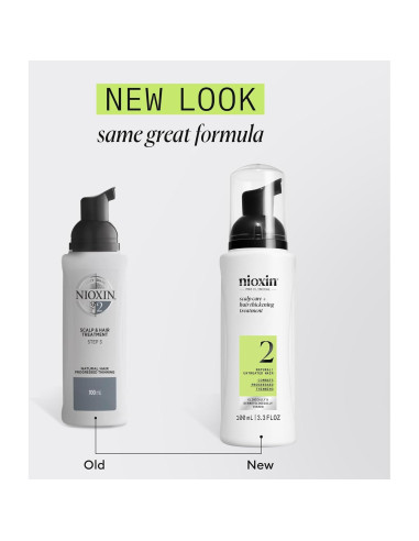 Nioxin Sistema 2 Tratamiento Sin Enjuague 97.6 ml Cabello Natural