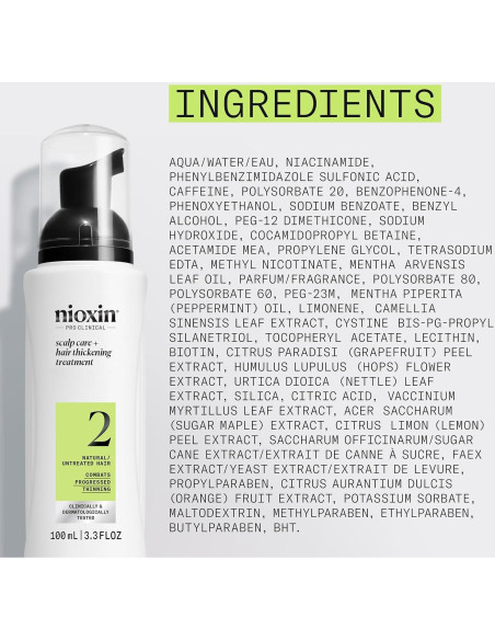 Nioxin Sistema 2 Tratamiento Sin Enjuague 97.6 ml Cabello Natural Nioxin Sistema 2 Tratamiento Sin Enjuague 97.6 ml Cabello Natural