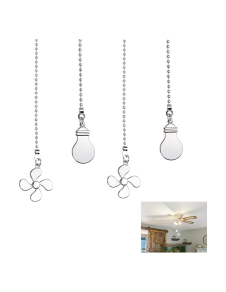 Extensor de cadena de tirón JEPELUS para ventilador de techo 35.56 cm Extensor de cadena de tirón JEPELUS para ventilador de techo 35.56 cm