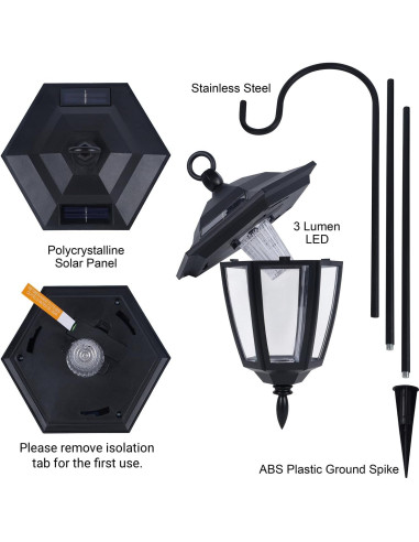 Luces Colgantes Solares Dynaming 6 Pzas LED 3000K IP44
