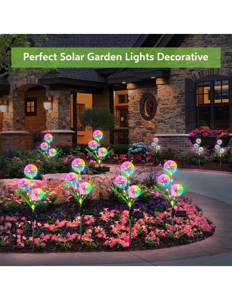 Luces Solares Decorativas BONLION - Paquete de 2 LED Multicolor Luces Solares Decorativas BONLION - Paquete de 2 LED Multicolor