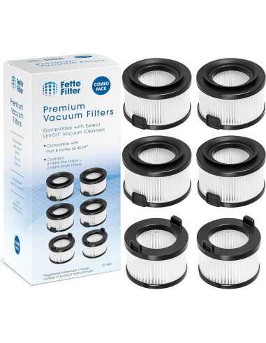 Filtro HEPA Fette para Aspiradora LEVOIT VortexIQ 40 - 6 Piezas