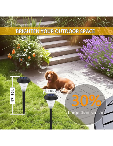 Luces Solares Pearlstar 16" para Jardín - Paquete de 8 Luces Solares Pearlstar 16" para Jardín - Paquete de 8