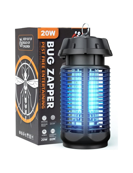 Zapper de Mosquitos Meilen 20W 4000V Impermeable Azul Claro Zapper de Mosquitos Meilen 20W 4000V Impermeable Azul Claro