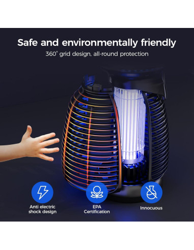 Trampa de Insectos Eléctrica Xlamon con Luz LED 4200V