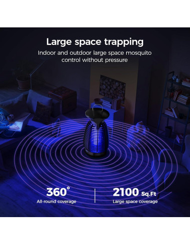 Trampa de Insectos Eléctrica Xlamon con Luz LED 4200V