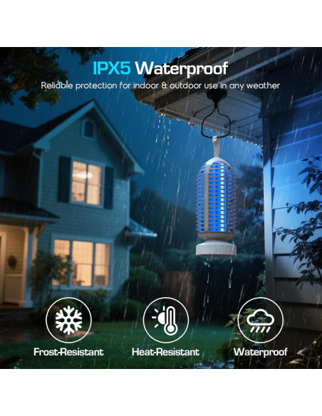 Asesino de Mosquitos Eléctrico Jepwe 3000V Recargable 4000mAh Asesino de Mosquitos Eléctrico Jepwe 3000V Recargable 4000mAh