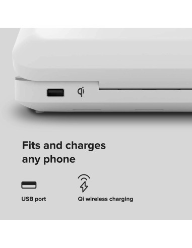 Desinfectante y Cargador Inalámbrico UV-C PhoneSoap Gris