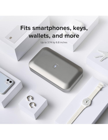 Desinfectante y Cargador Inalámbrico UV-C PhoneSoap Gris