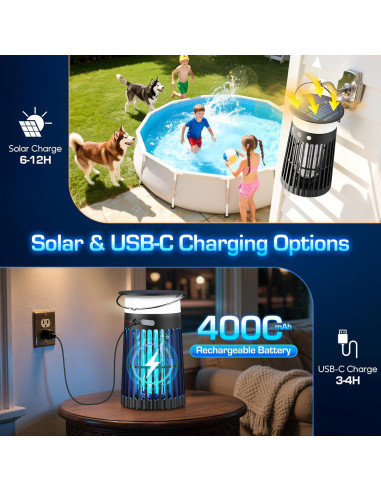 Zapper de Insectos Solar PhatroyYee 4200V RGB Inalámbrico