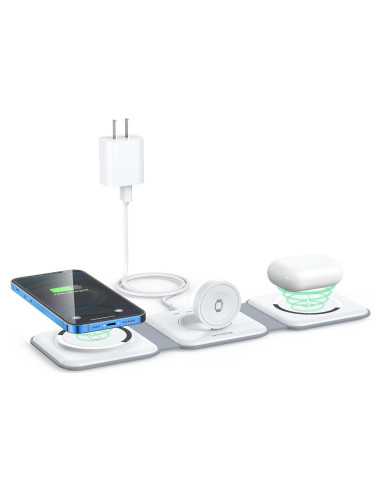 Cargador Inalámbrico 3 en 1 RTOPS para iPhone, iWatch, AirPods