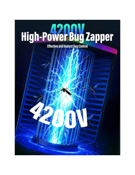 Trampa de Insectos Eléctrica Recargable 5000mAh IP68 para Exteriores Trampa de Insectos Eléctrica Recargable 5000mAh IP68 para Exteriores