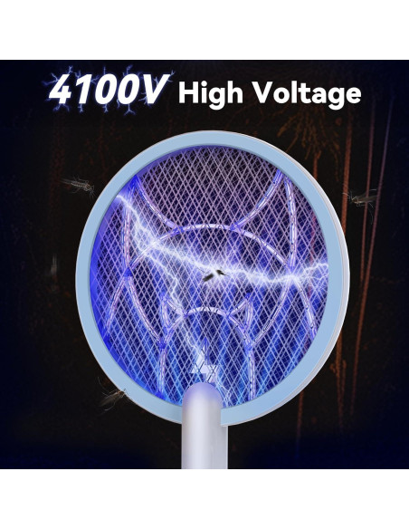 Raqueta eléctrica mata mosquitos Nymrix 4100V recargable 1800mAh Raqueta eléctrica mata mosquitos Nymrix 4100V recargable 1800mAh
