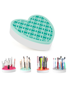Soporte Organizador de Brochas de Maquillaje Homelwsun Azul