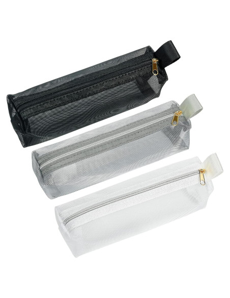 Bolsa de Maquillaje de Malla 3Pcs Nylon Organizador Cosmético Bolsa de Maquillaje de Malla 3Pcs Nylon Organizador Cosmético