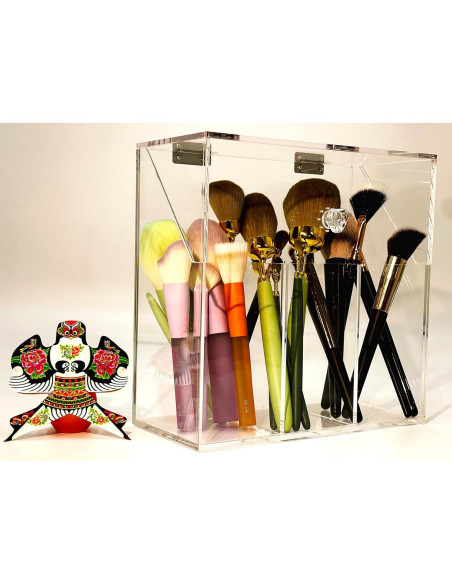 Organizador de Maquillaje Acrílico VASERDDY con Cubierta 21.5x10.2cm Organizador de Maquillaje Acrílico VASERDDY con Cubierta 21.5x10.2cm