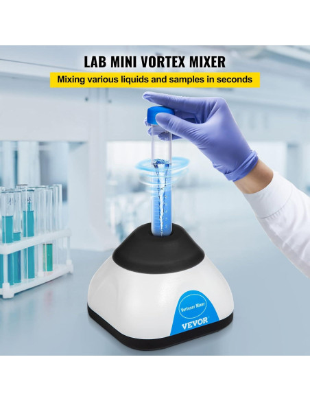 Mezclador Vortex Mini VEVOR 3000RPM 50mL Táctil Científico Mezclador Vortex Mini VEVOR 3000RPM 50mL Táctil Científico
