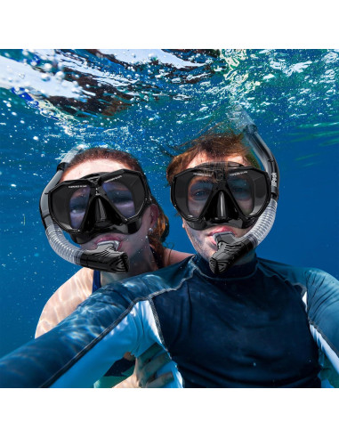 Equipo de Snorkel HiiPeak YT para Adultos, Máscara y Tubo