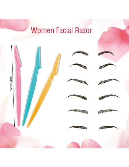 Cuchillas de Cejas Boao 96 Piezas Acero Inoxidable Seguras Cuchillas de Cejas Boao 96 Piezas Acero Inoxidable Seguras