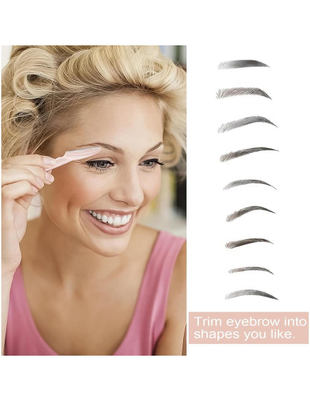 21 Navajas Faciales HFATMOS para Cejas y Exfoliación Rosa 21 Navajas Faciales HFATMOS para Cejas y Exfoliación Rosa
