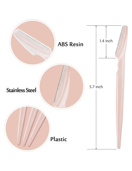 21 Navajas Faciales HFATMOS para Cejas y Exfoliación Rosa 21 Navajas Faciales HFATMOS para Cejas y Exfoliación Rosa