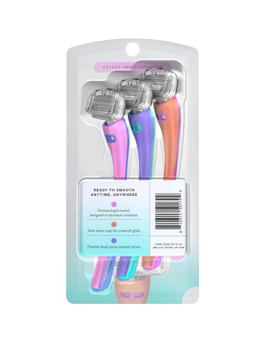 Maquinillas Desechables Billie Set Malibu - 3 Hojas para Mujeres