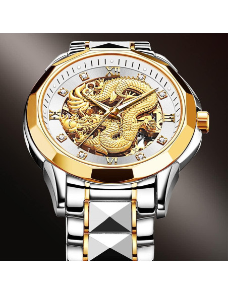Reloj OLEVS automático dorado mecánico para hombres 50m Reloj OLEVS automático dorado mecánico para hombres 50m