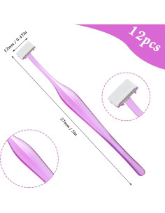 Rasuradora de Cejas Larrel 12 Pcs Reutilizables Morado 2