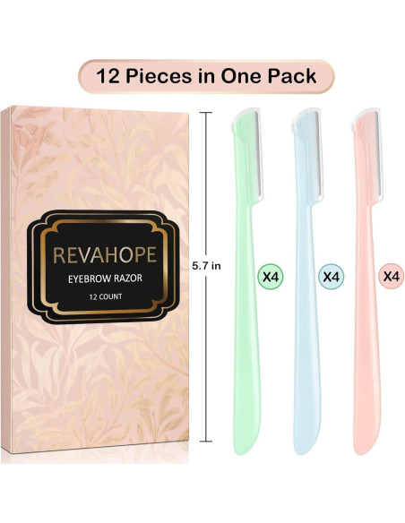 Cuchillas Faciales Dermaplane Revahope - 12 Piezas Seguras Cuchillas Faciales Dermaplane Revahope - 12 Piezas Seguras