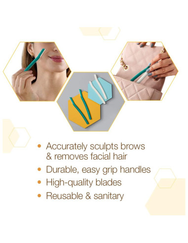 Afeitadores Faciales GiGi 4 Pcs - Precisión para Cejas y Vello