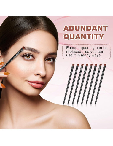 Pinceles Desechables para Cejas Meekoo - 150 Pcs Punta Angulada