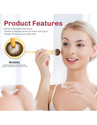Juego de Brochas de Maquillaje Premium 8 Piezas Dorado