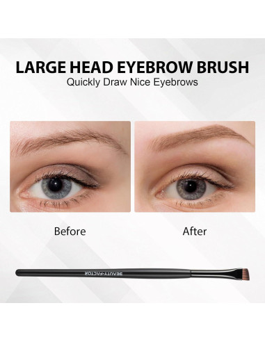 Brocha Angulada Profesional para Cejas BeautyFactor - 17.5 cm