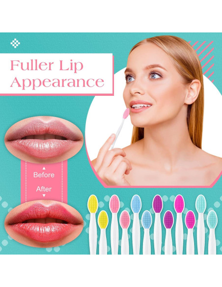 100 Cepillos Exfoliantes de Silicona Newtay para Labios Doble Cara 100 Cepillos Exfoliantes de Silicona Newtay para Labios Doble Cara