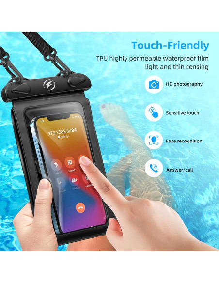 Funda de teléfono impermeable FONKEN 2 en 1 IPX8 21.34 cm Funda de teléfono impermeable FONKEN 2 en 1 IPX8 21.34 cm